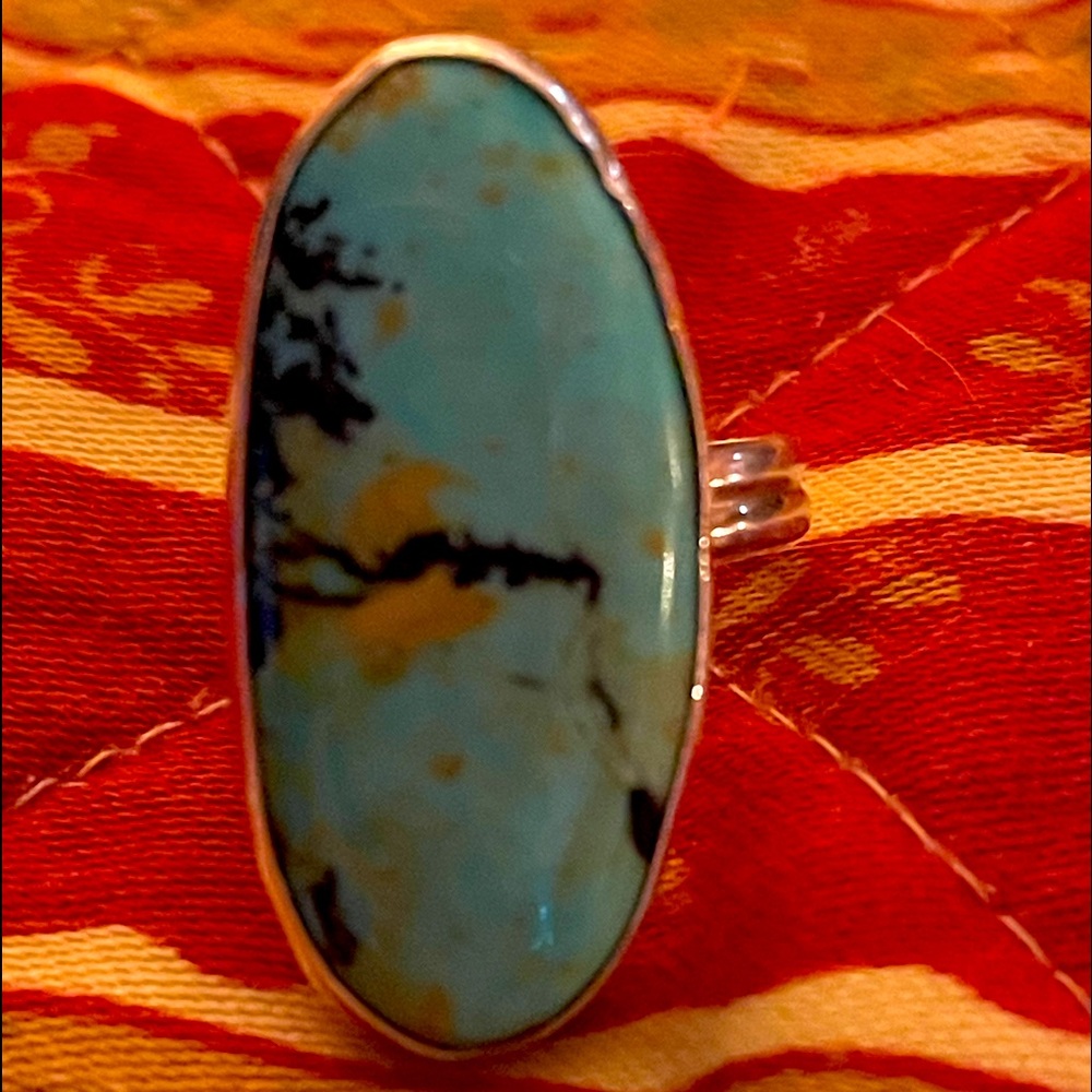 Sterling silver and turquoise ring